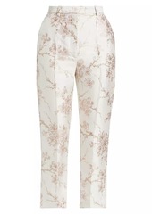 Alexander McQueen Cherry Blossom Jacquard Pants