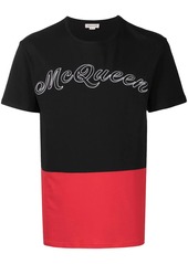 Alexander McQueen colour block logo print T-shirt