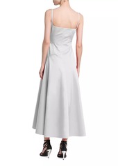 Alexander McQueen Cotton Poplin Sweetheart Maxi Dress