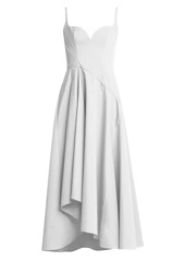 Alexander McQueen Cotton Poplin Sweetheart Maxi Dress