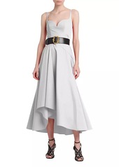 Alexander McQueen Cotton Poplin Sweetheart Maxi Dress