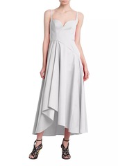 Alexander McQueen Cotton Poplin Sweetheart Maxi Dress