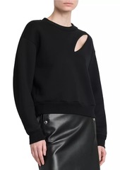 Alexander McQueen Cotton Slash Crewneck Sweatshirt