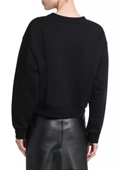 Alexander McQueen Cotton Slash Crewneck Sweatshirt