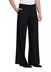 Alexander McQueen Creased-Front Wool Trousers