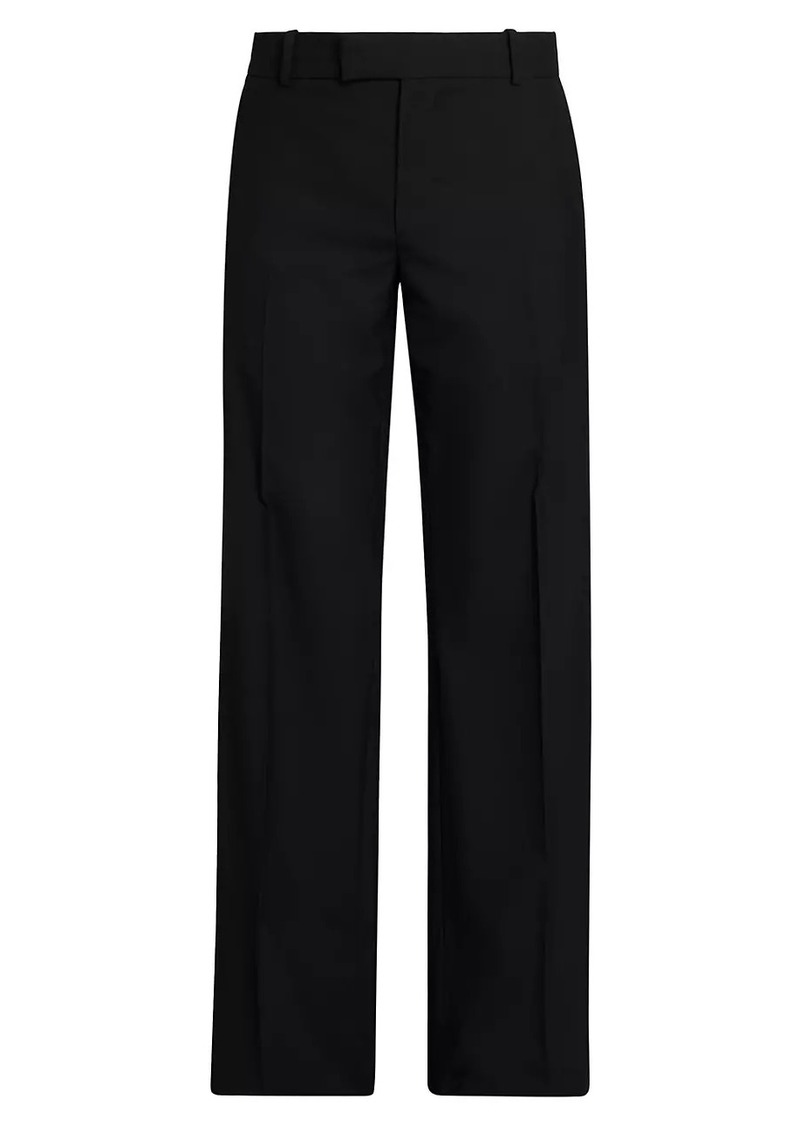 Alexander McQueen Creased-Front Wool Trousers