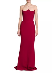 Alexander McQueen Crepe Strapless Gown