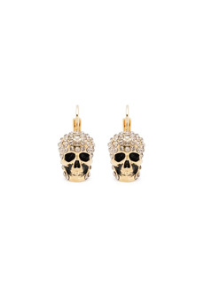 Alexander McQueen crystal-embellished skull earrings