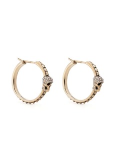Alexander McQueen crystal-embellished Skull hoop earrings