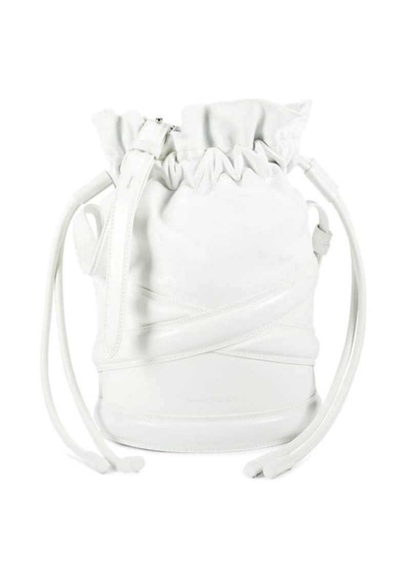 Alexander McQueen Curve Leather Bucket Bag