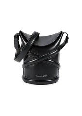 Alexander McQueen Curve Leather Bucket Bag