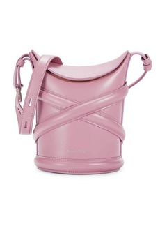 Alexander McQueen Curve Leather Mini Bucket Bag