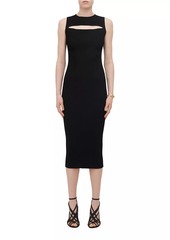 Alexander McQueen Cut-Out Knit Midi-Dress