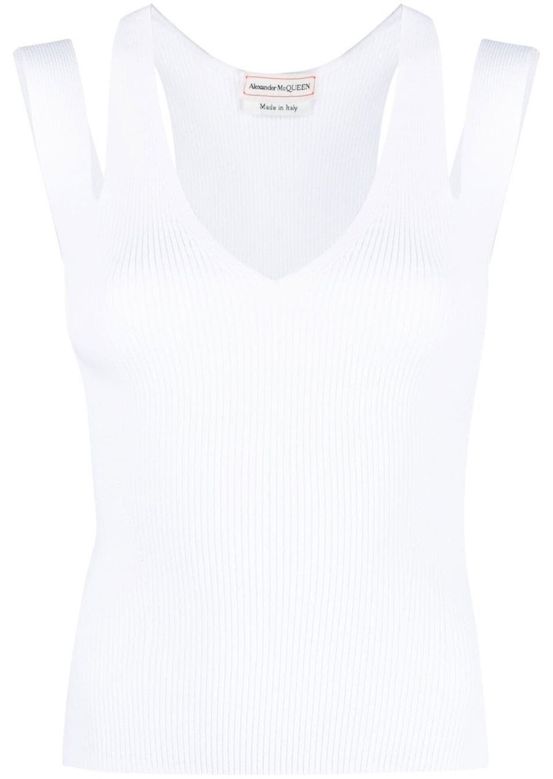 Alexander McQueen cut-out sleeveless top