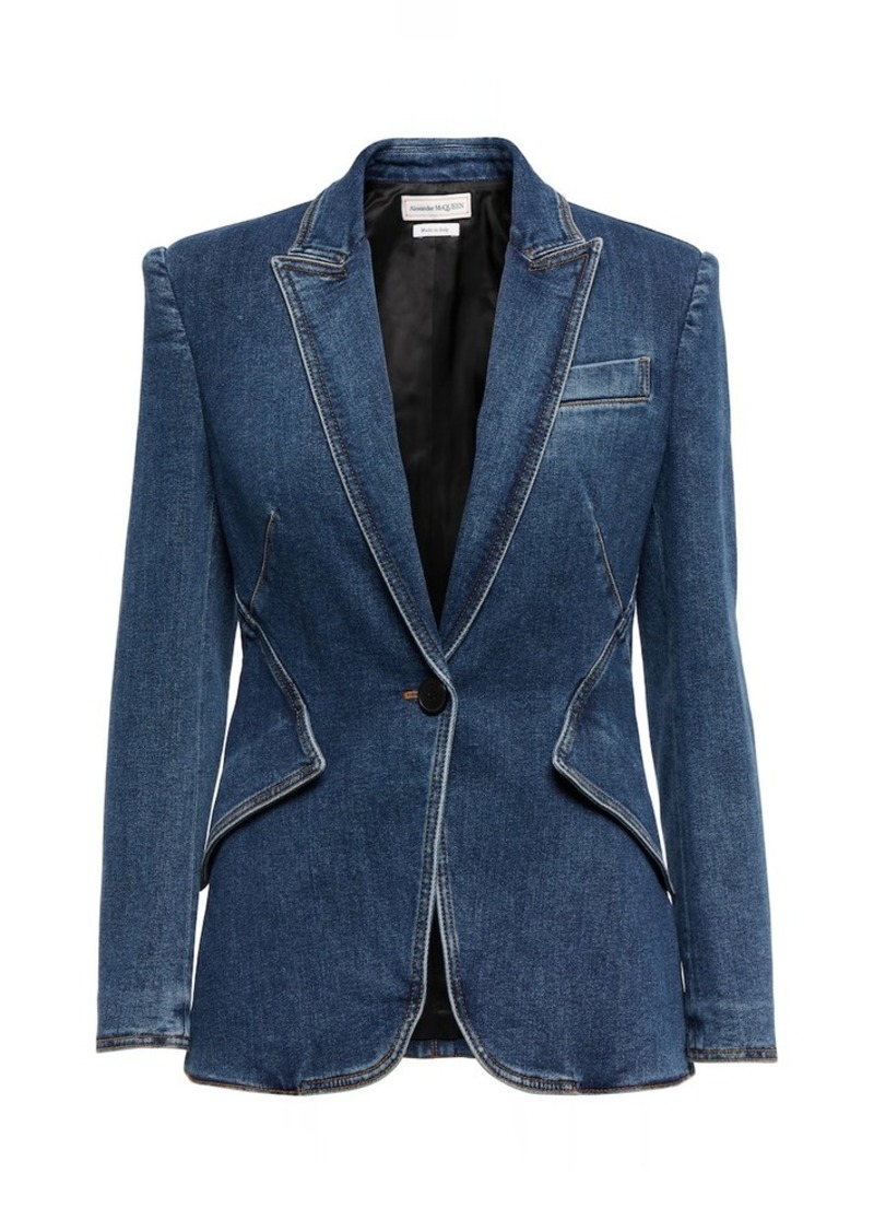 Alexander McQueen Denim blazer