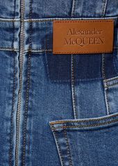 Alexander McQueen Denim Midi Dress
