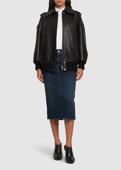 Alexander McQueen Denim Midi Skirt