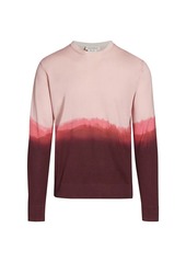 Alexander McQueen Dip-Dye Silk Crewneck Sweater