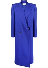 Alexander McQueen double-breasted asymmetric wool coat