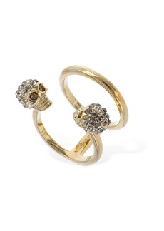 Alexander McQueen Double Skull Stacked Ring