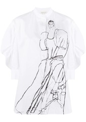 Alexander McQueen drawing print shirt