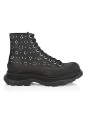 Alexander McQueen Embellished Leather Combat Boots