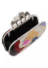 Alexander McQueen Embellished Skull Four-Ring Clutch