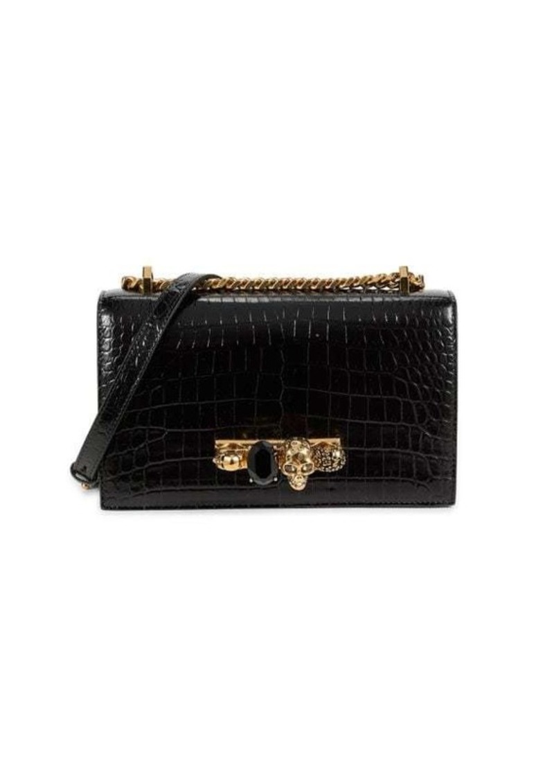 Alexander McQueen Embossed Leather Crossbody Bag