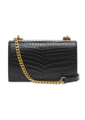 Alexander McQueen Embossed Leather Jeweled Shoulder Bag