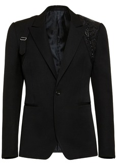 Alexander McQueen embroidered harness single-breasted blazer