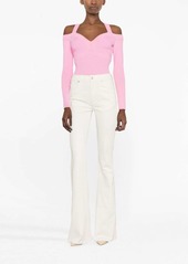 Alexander McQueen exposed shoulder knit top