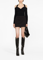 Alexander McQueen exposed shoulder knit top