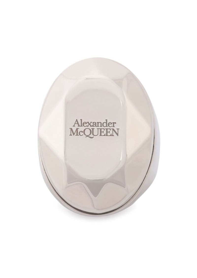 Alexander McQueen faceted stone ring