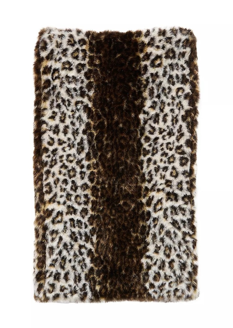 Alexander McQueen Faux Fur Leopard Midi-Skirt