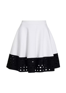 Alexander McQueen Flared Colorblocked Skirt