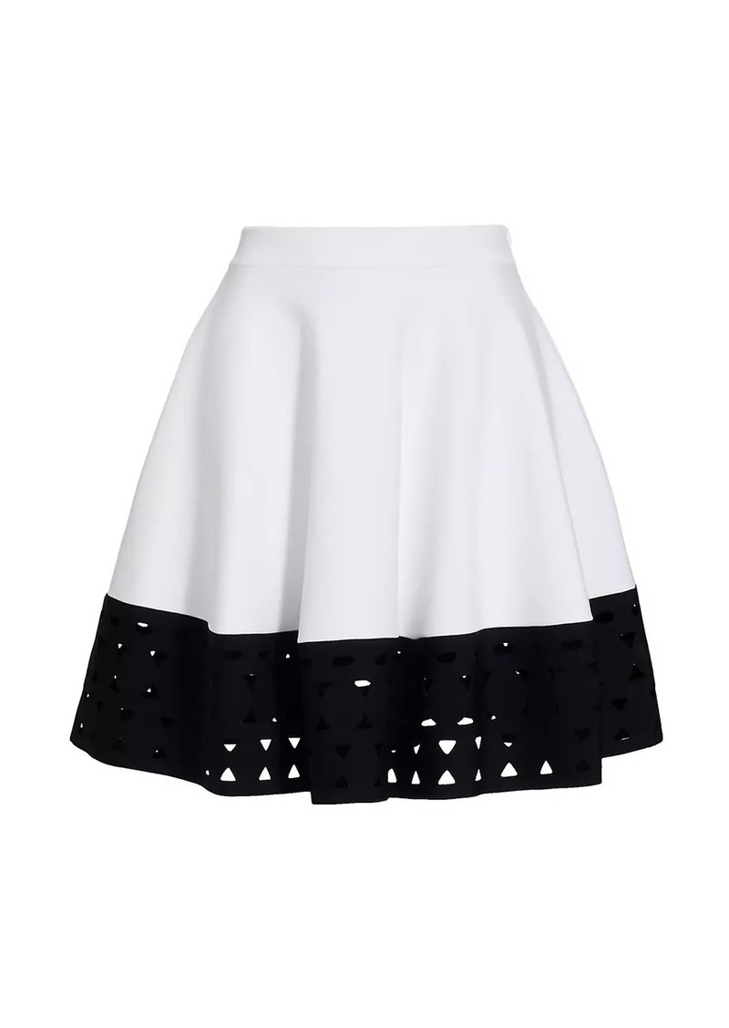 Alexander McQueen Flared Colorblocked Skirt