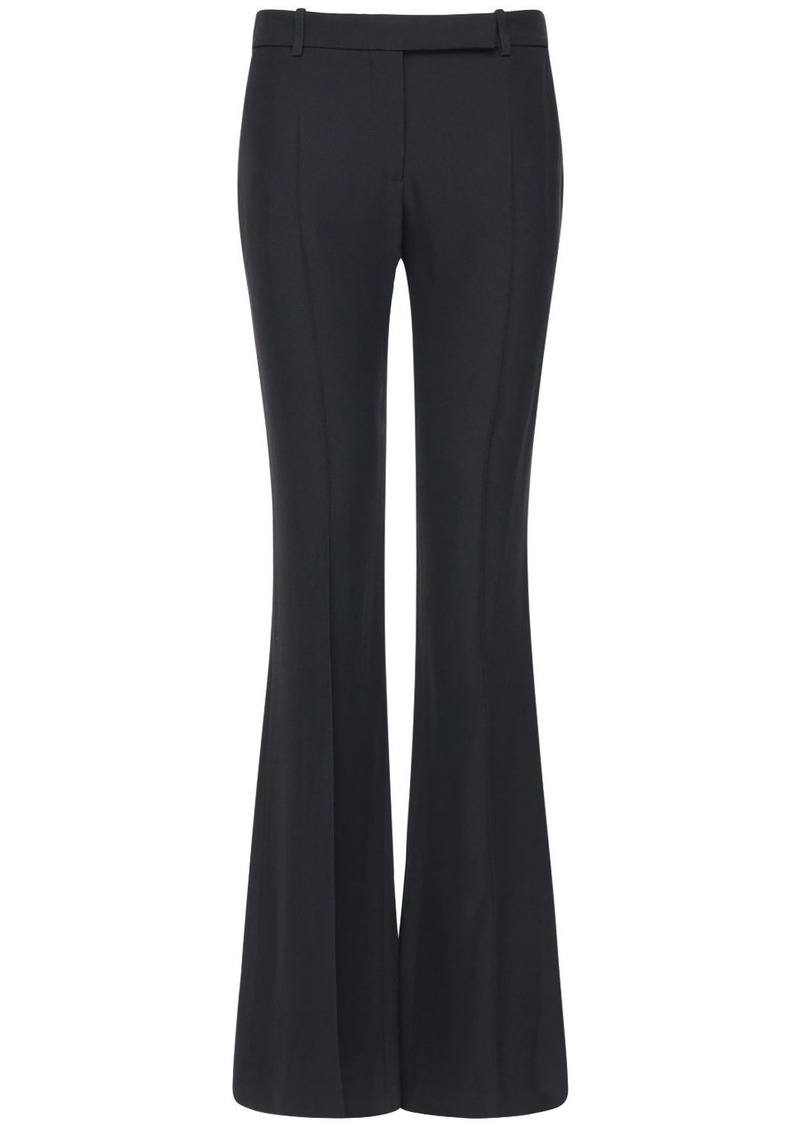 Alexander McQueen Flared Leaf Crepe Pants