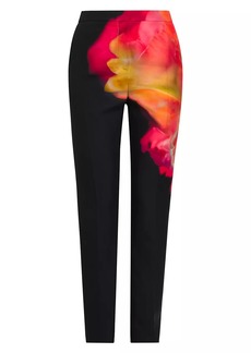 Alexander McQueen Floral Ankle-Crop Trousers