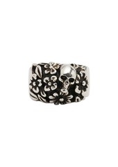 Alexander McQueen Floral Skull Brass Ring