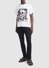 Alexander McQueen Fold Skull Printed Cotton T-shirt
