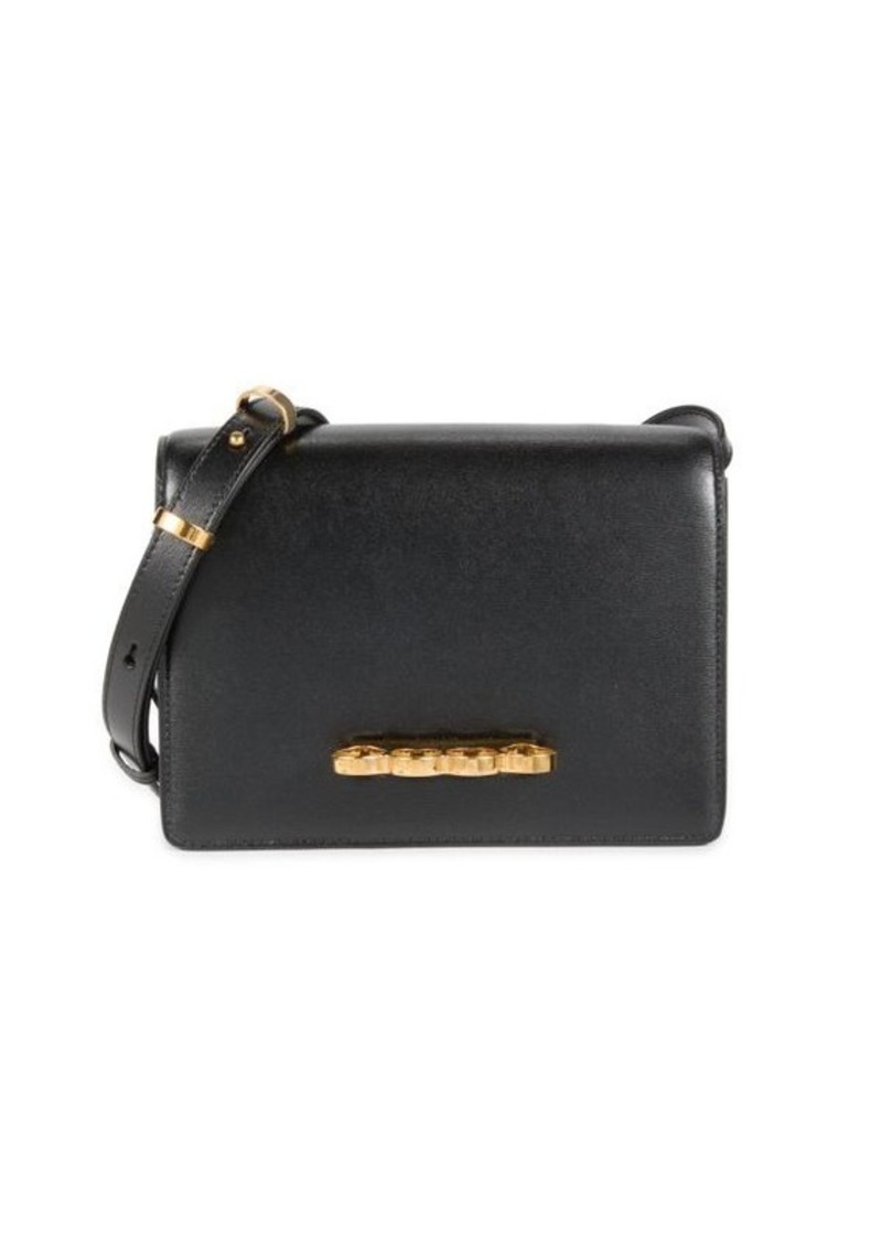 Alexander McQueen Four Ring Leather Shoulder Bag