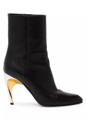 Alexander McQueen Gleam Armadillo Leather Booties