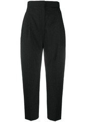 Alexander McQueen glitter pinstripe high waist trousers