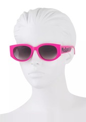 Alexander McQueen Graffiti 54MM Rectangular Acetate Sunglasses