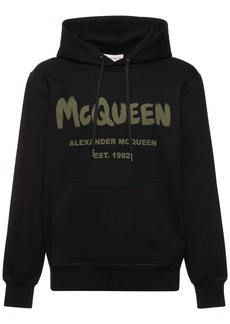 Alexander McQueen Graffiti Logo Cotton Hoodie