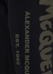 Alexander McQueen Graffiti Logo Cotton Sweatpants