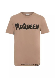 Alexander McQueen Graffiti Logo Cotton T-Shirt