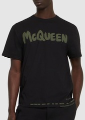 Alexander McQueen Graffiti Logo Cotton T-shirt