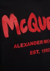 Alexander McQueen Graffiti Print Cotton Hoodie