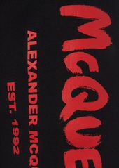 Alexander McQueen Graffiti Print Cotton Shorts
